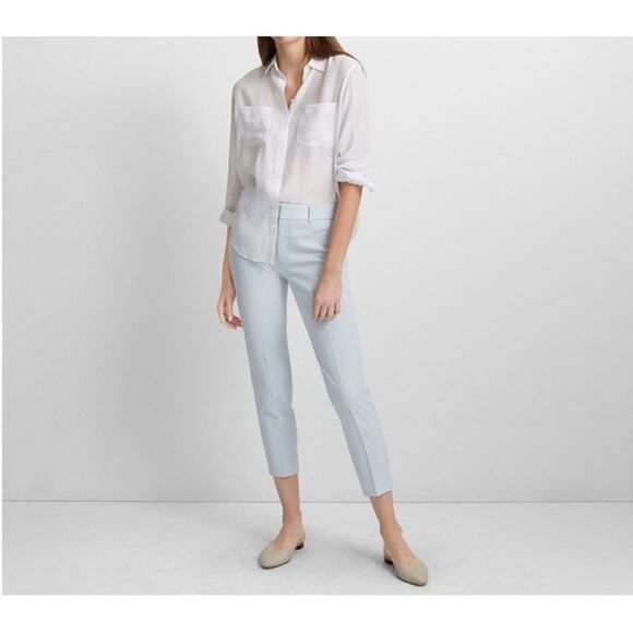 Club Monaco Pants Women's 6 Light Blue Modern Trousers Straight Leg Ankle - Picture 1 of 6
